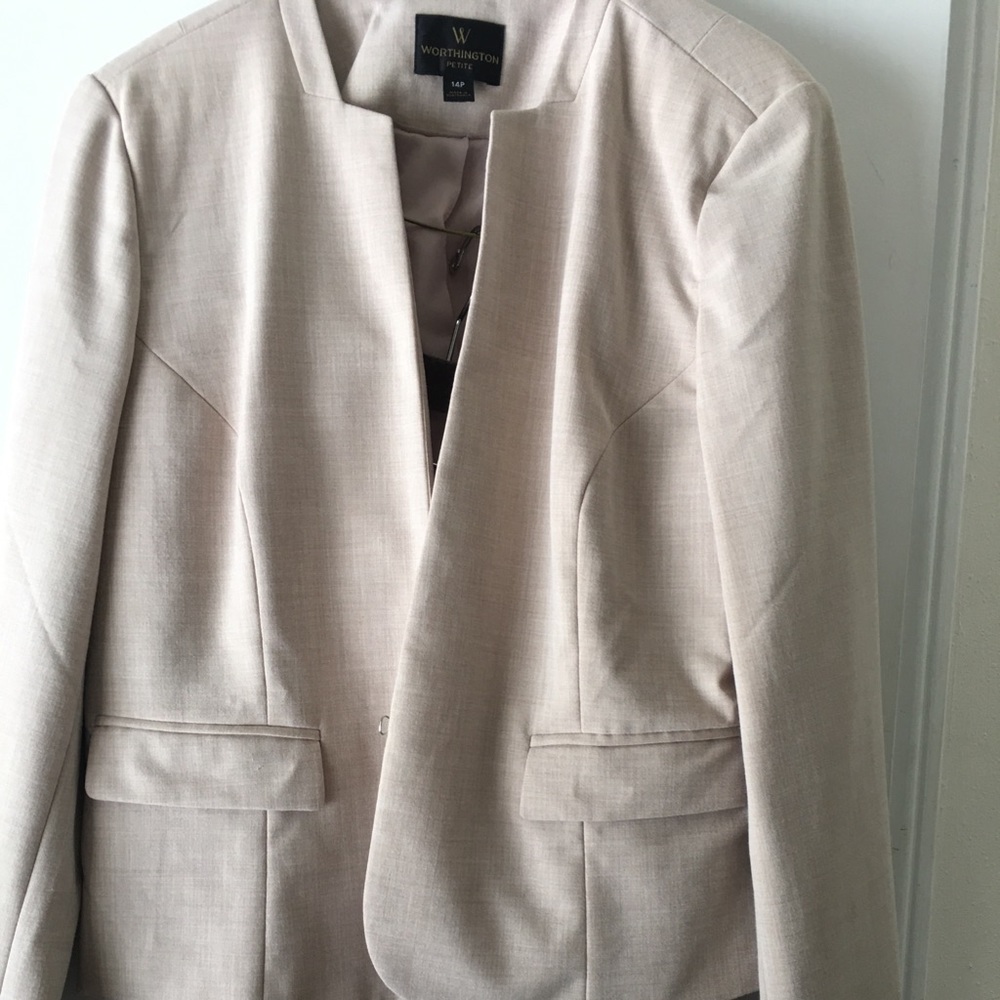 Cream pant suit